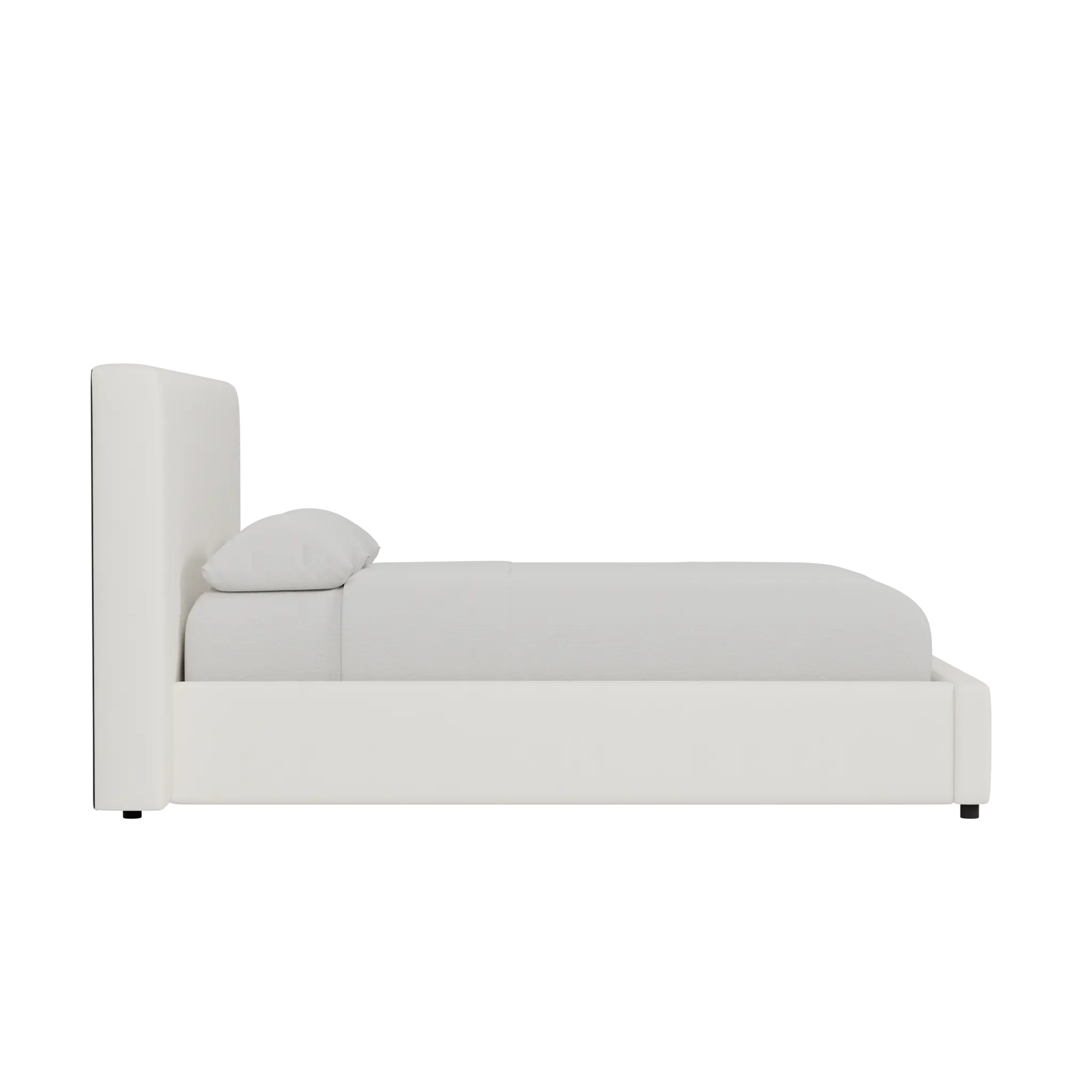 Grayton Gellar White 44" Upholstered Platform Bed Grayton Gellar White 44" Upholstered Platform Bed