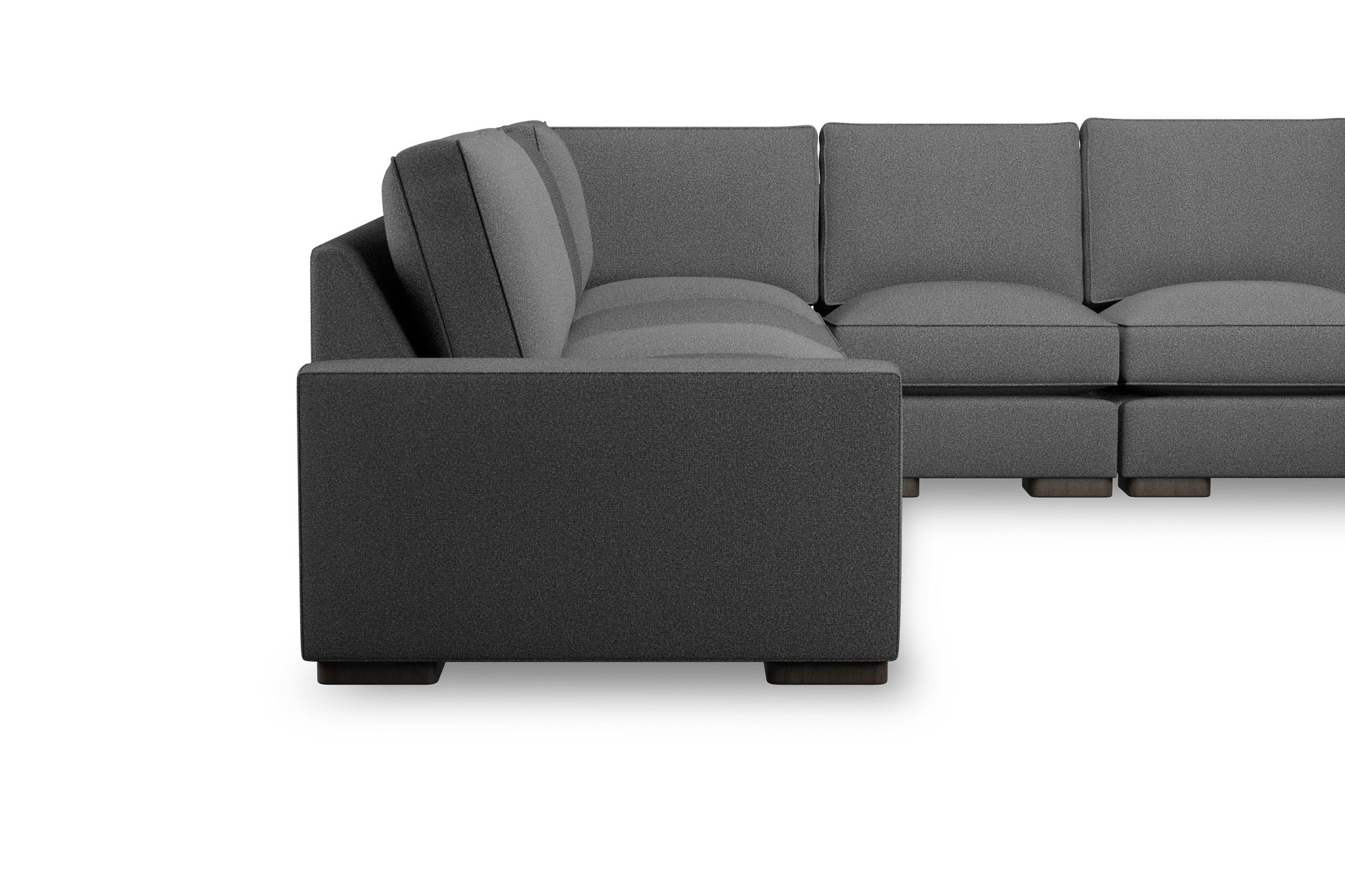 Edgewater Delray Dark Gray Large Two-arm Sectional
