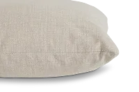 Haven Light Beige Fabric 20" Accent Pillow