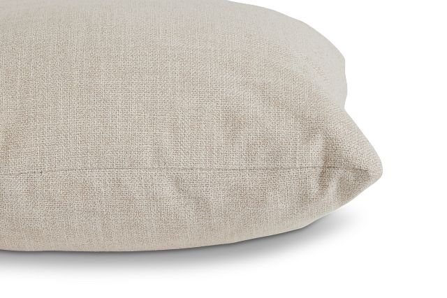 Haven Light Beige Fabric 20" Accent Pillow