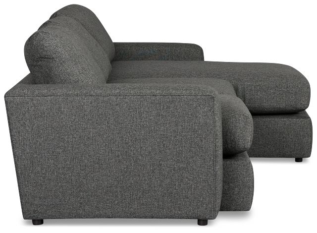 Brantley Dark Gray Fabric Right Chaise Sectional