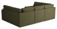 Citymod Green Fabric 6-piece Pit Sectional
