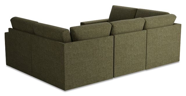 Citymod Green Fabric 6-piece Pit Sectional