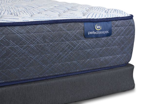 Serta Perfect Sleeper Blue Lagoon Nights Firm Low-profile Mattress Set