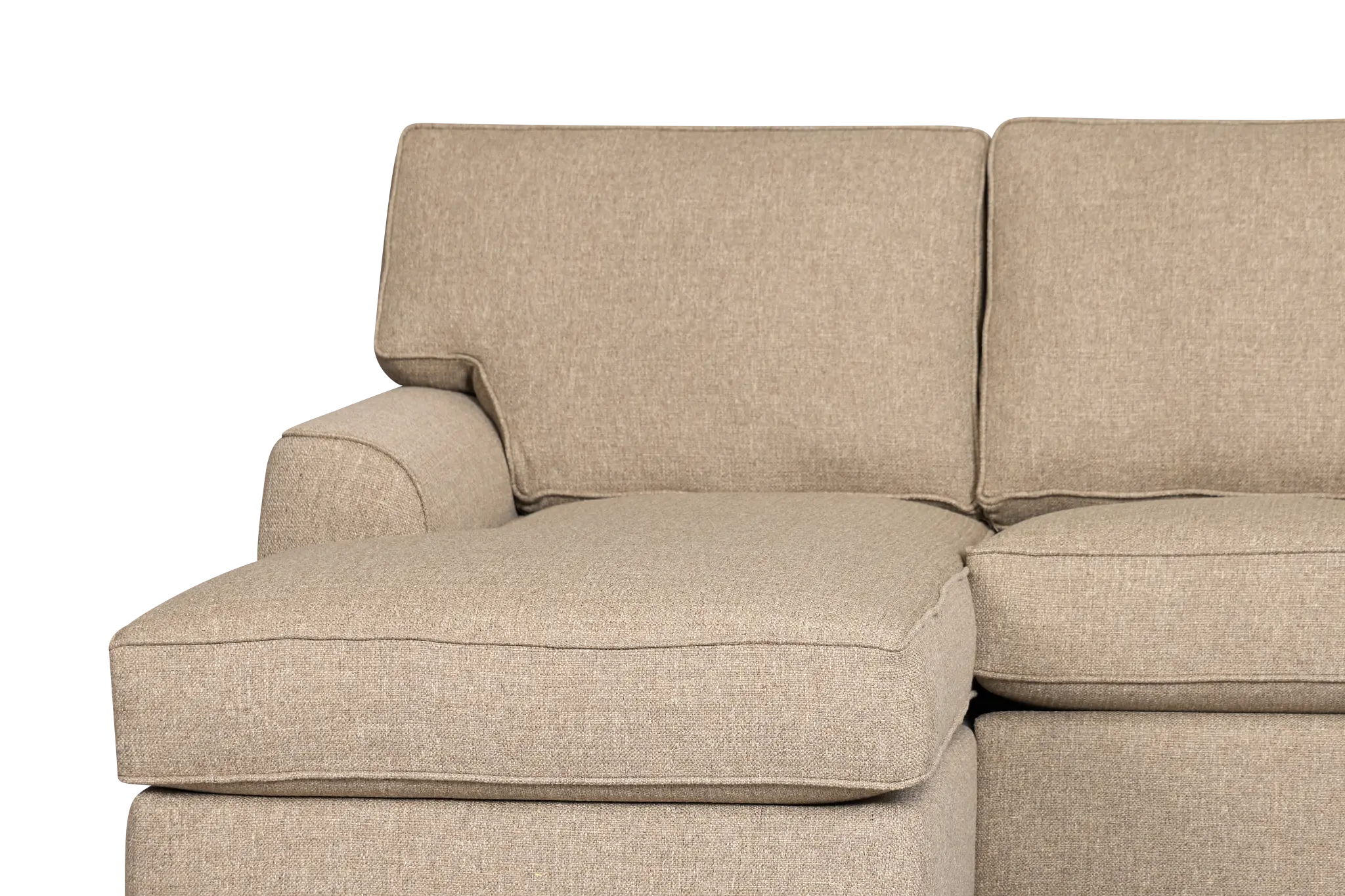 Sinclair Brown Fabric Small Left Chaise Sectional Sinclair Brown Fabric Small Left Chaise Sectional