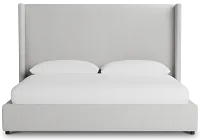 Captiva Delray Pewter 60" Upholstered Shelter Bed
