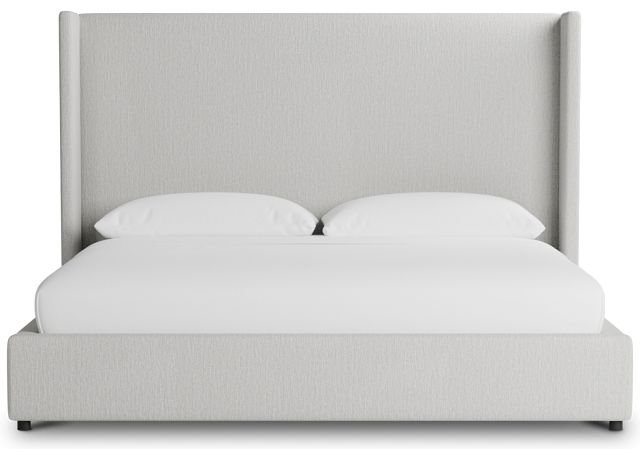 Captiva Delray Pewter 60" Upholstered Shelter Bed