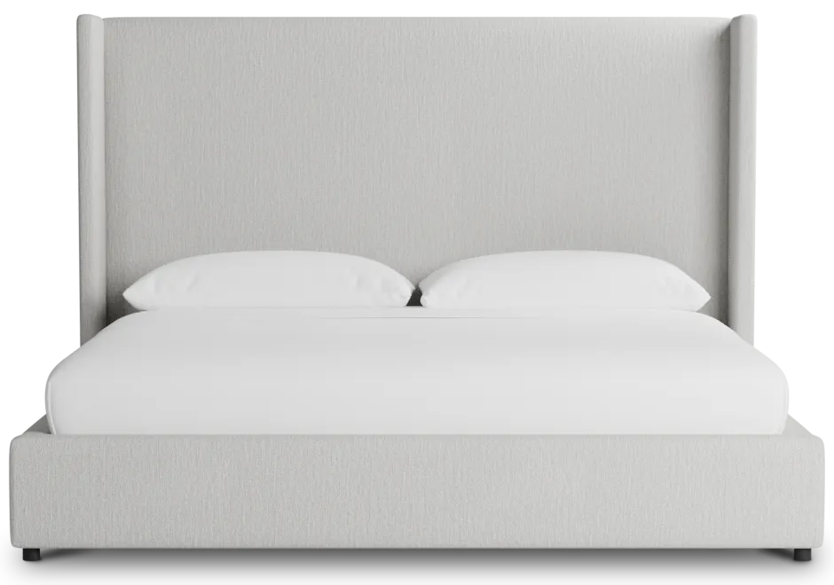 Captiva Delray Pewter 60" Upholstered Shelter Bed