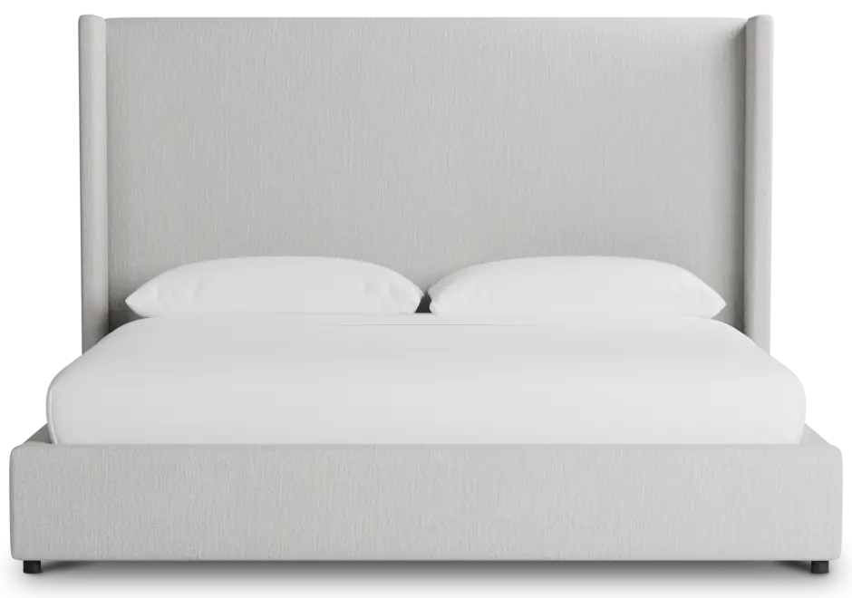 Captiva Delray Pewter 60" Upholstered Shelter Bed Captiva Delray Pewter 60" Upholstered Shelter Bed