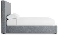 Gayton Elavation Gray 54" Upholstered Platform Bed