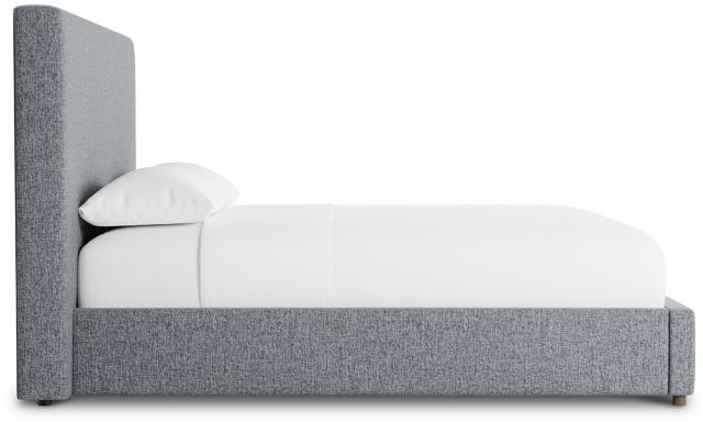 Gayton Elavation Gray 54" Upholstered Platform Bed