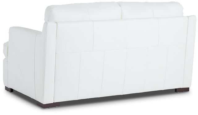 Amari White Leather Loveseat