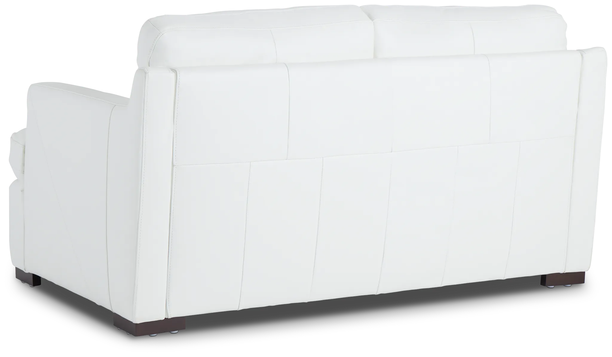 Amari White Leather Loveseat