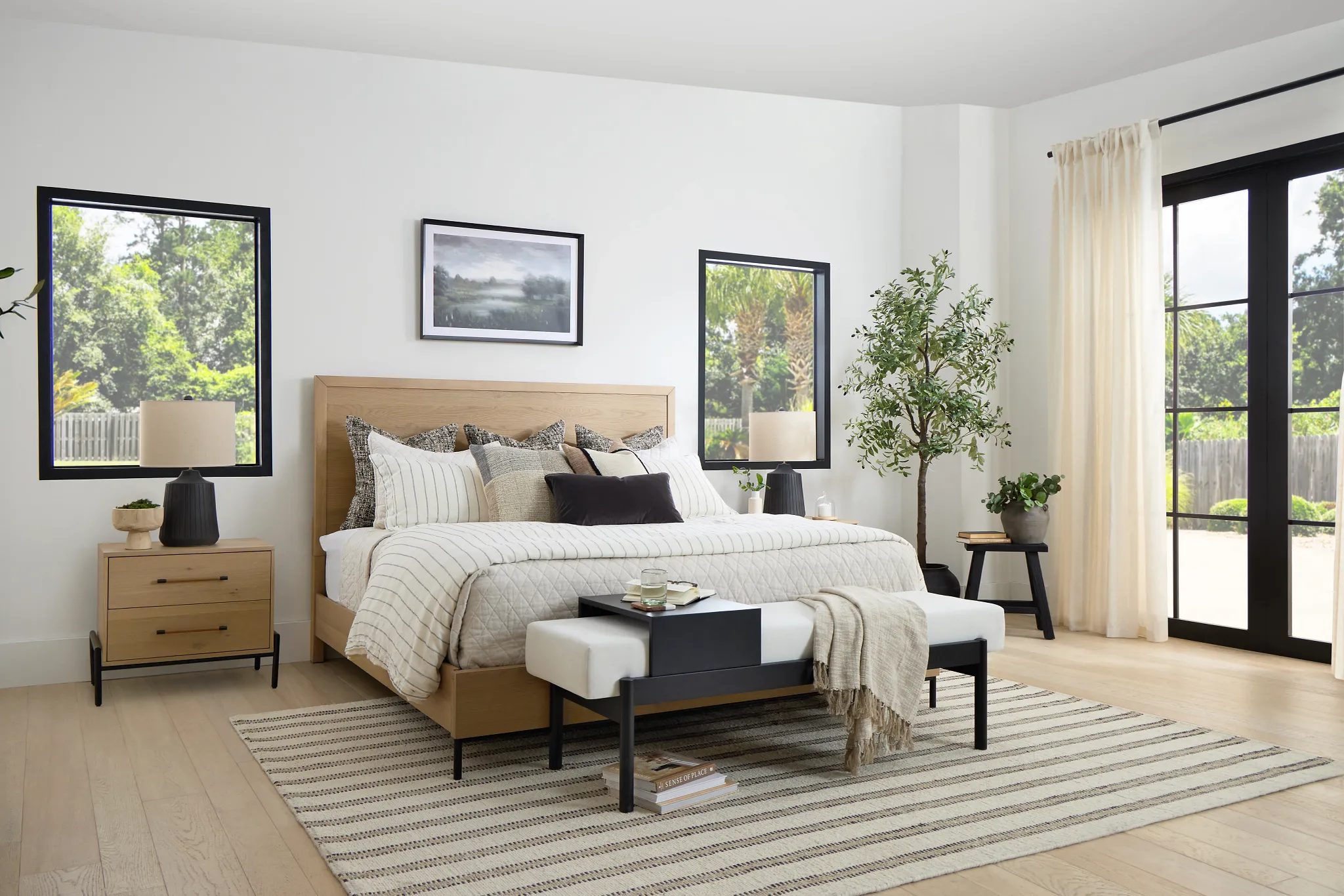 Highland Light Tone 2-drawer Nightstand