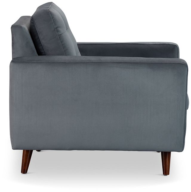 Mila Gray Velvet Chair