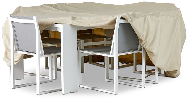 Khaki 86" Table & 4 Chairs Outdoor Cover (3)