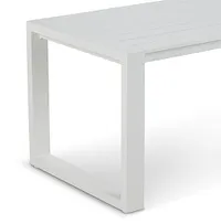 Linear2 White Aluminum Coffee Table