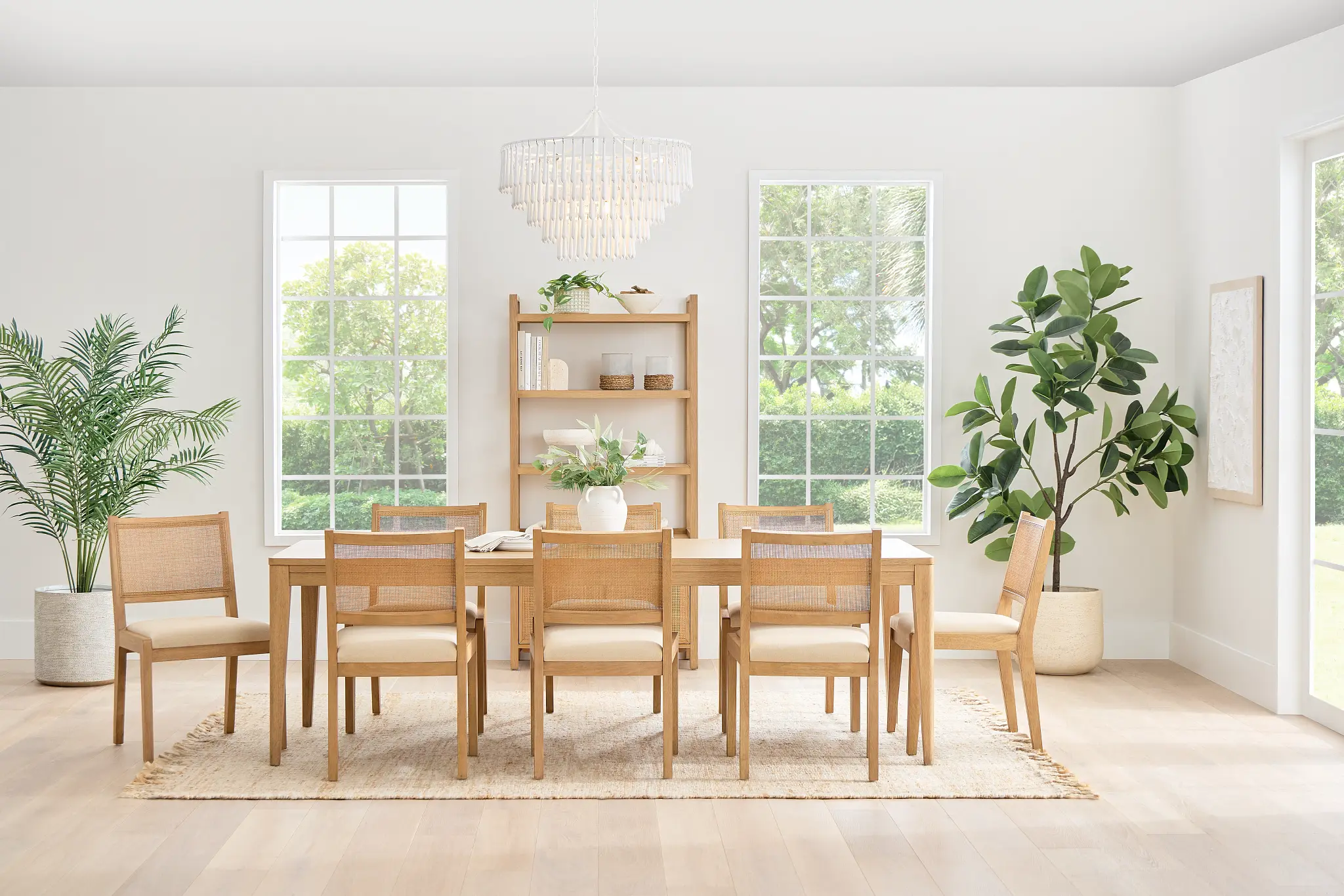 Pacific Light Tone Rectangular Table & 4 Upholstered Chairs Pacific Light Tone Rectangular Table & 4 Upholstered Chairs