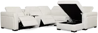 Melody White Storage Small Dual Power Right Chaise Sectional