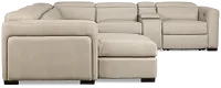 Melody Light Gray Storage Medium Left Dual Power Chaise Sleeper Sectional