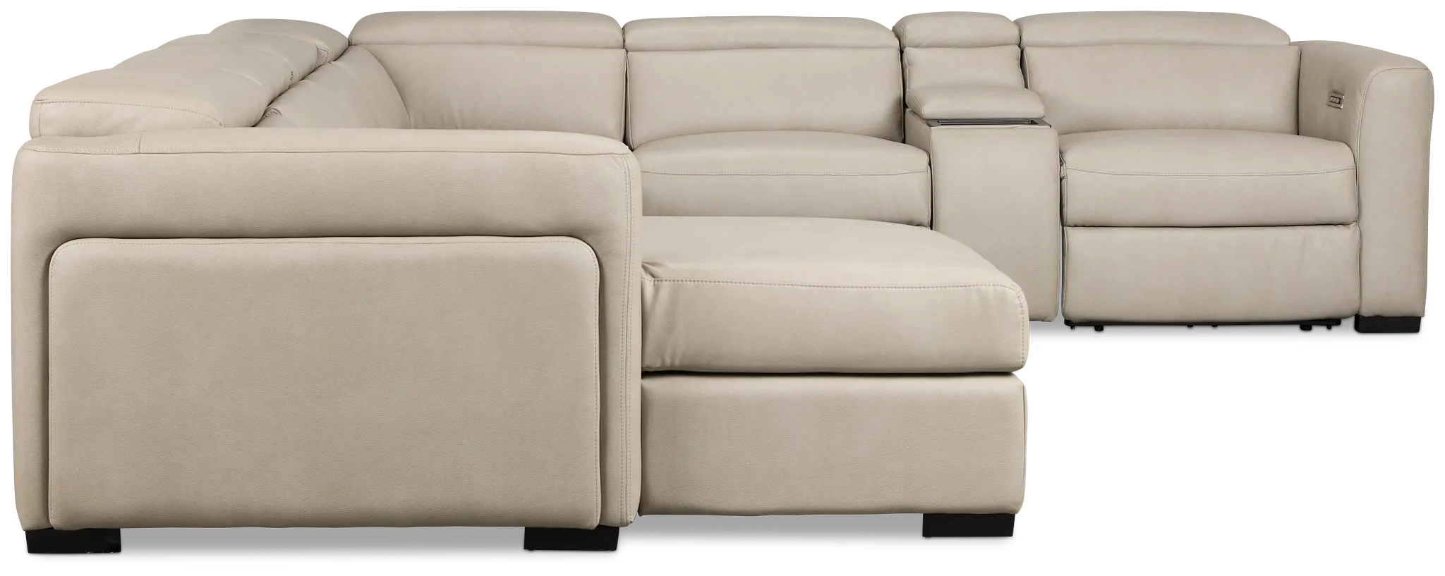 Melody Light Gray Storage Medium Left Dual Power Chaise Sleeper Sectional