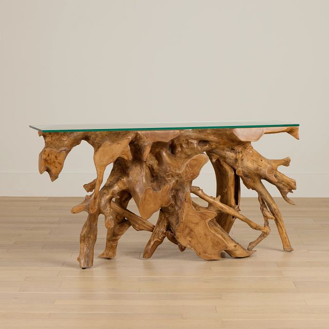 Haven Mid Tone Teak Console Table