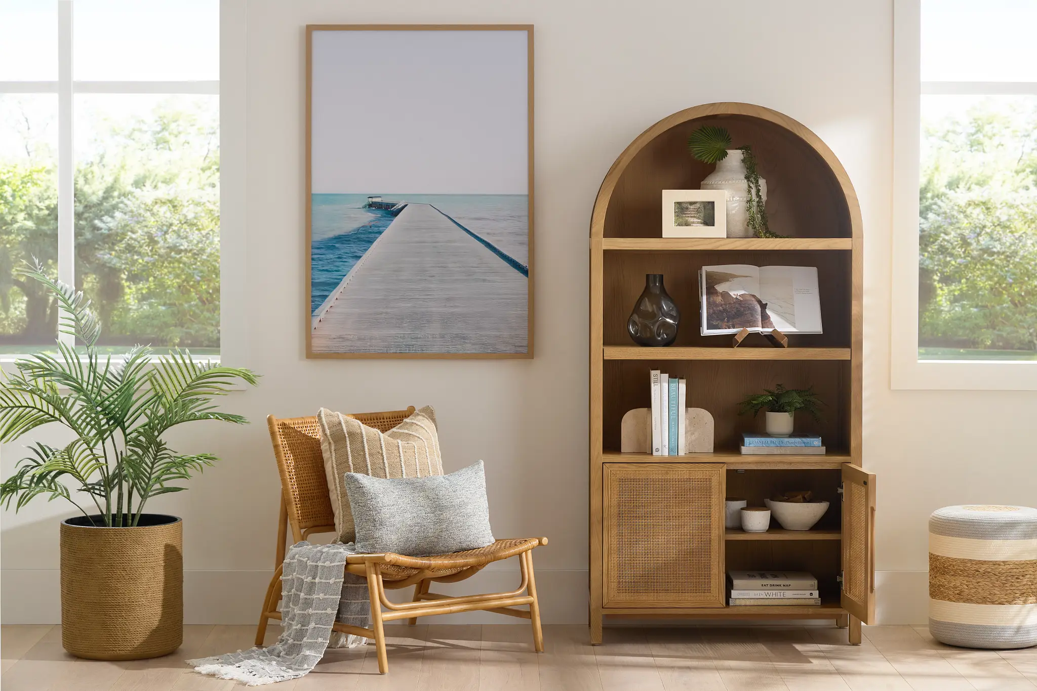 Pacific Light Tone Arched Bookcase Pacific Light Tone Arched Bookcase