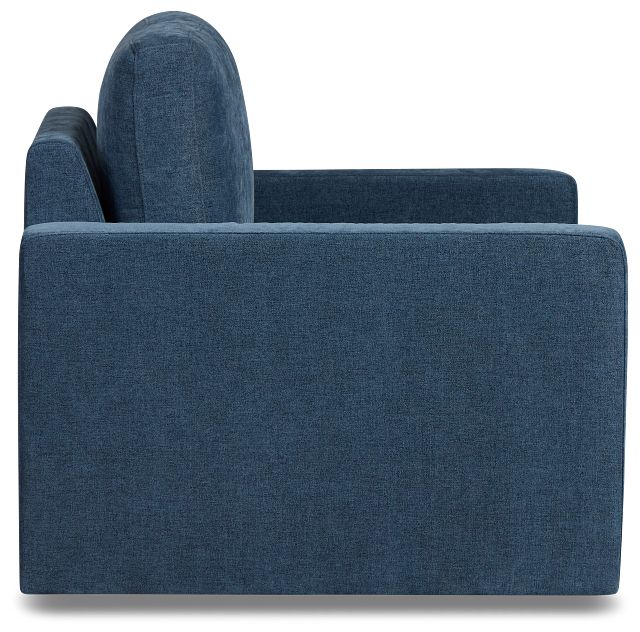 Addie Blue Fabric Swivel Chair