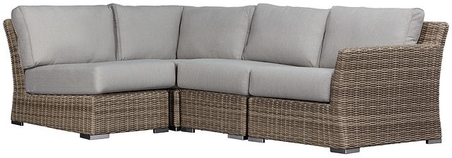 Raleigh Gray Right 4-piece Modular Sectional