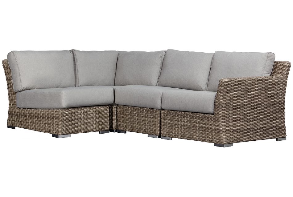 Raleigh Gray Right 4piece Modular Sectional