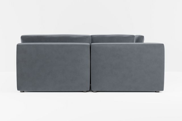 Destin Joya Gray Velvet 6-piece Pit Sectional