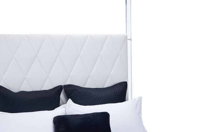 Miami White Uph Canopy Bed