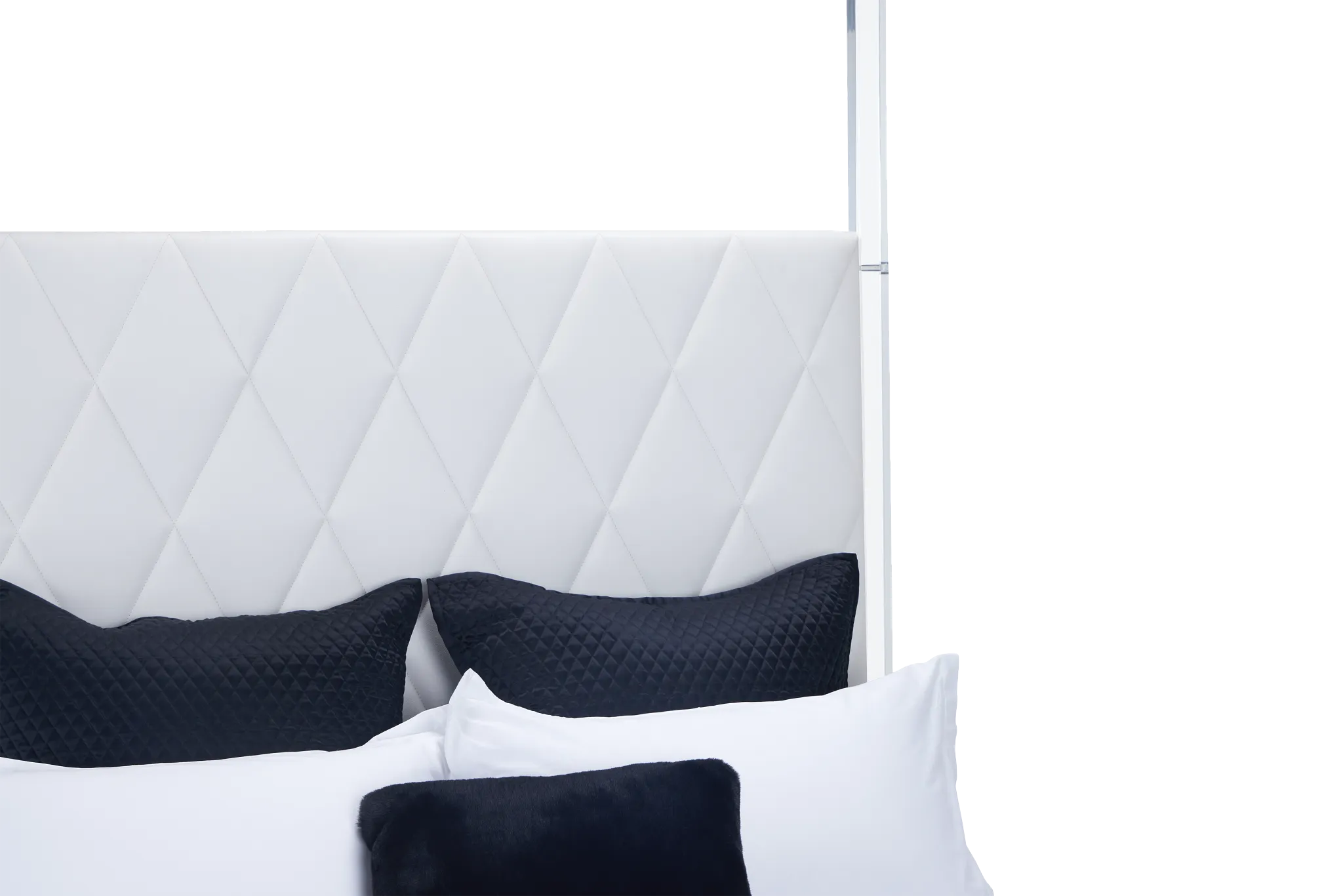 Miami White Uph Canopy Bed