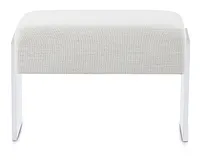 Ocean Drive White Acrylic Bench