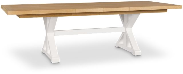 Nantucket Two-tone Light Tone Trestle Table