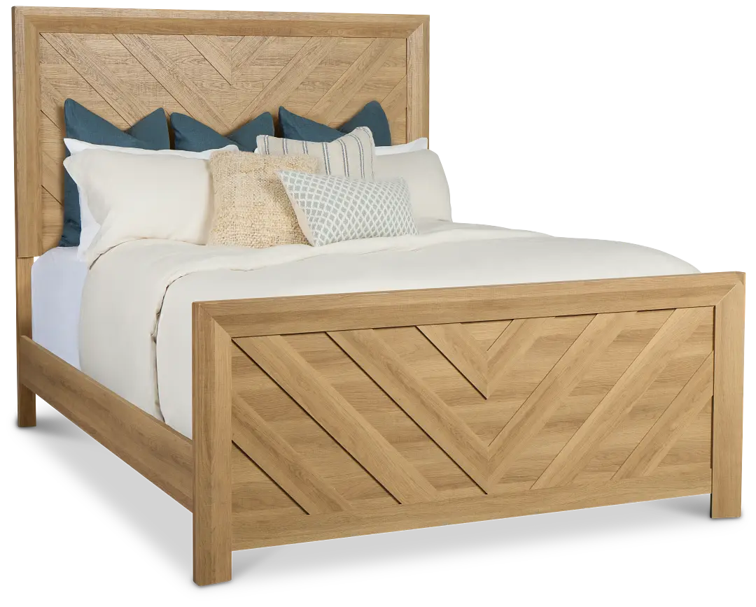 Delray Light Tone Panel Bed Delray Light Tone Panel Bed