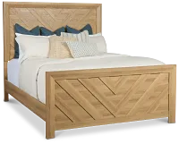 Delray Light Tone Panel Bed
