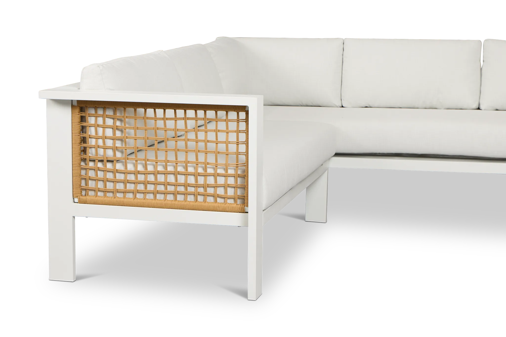 Sunrise White Small Left Chaise Sectional