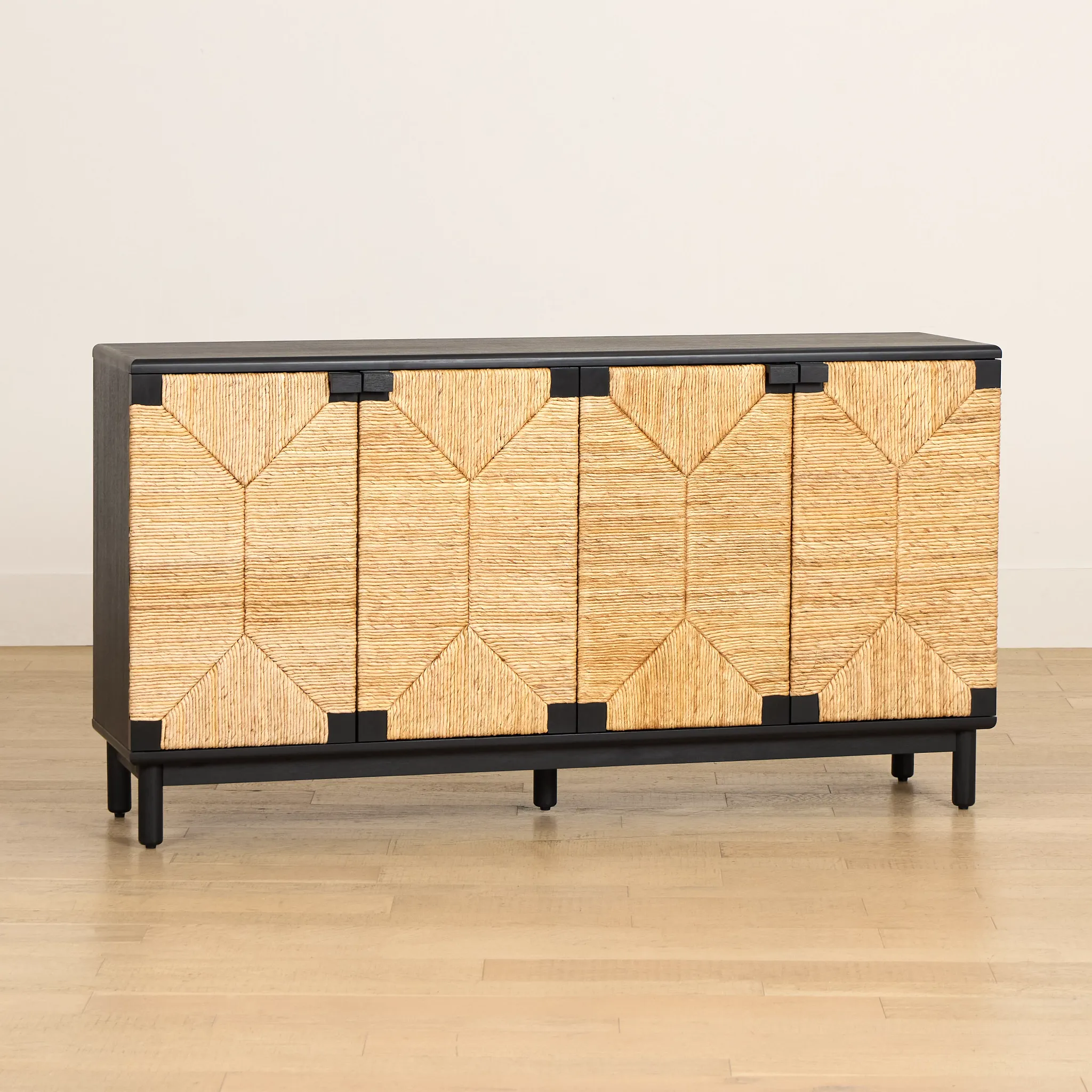 Kate Black Four-door Cabinet