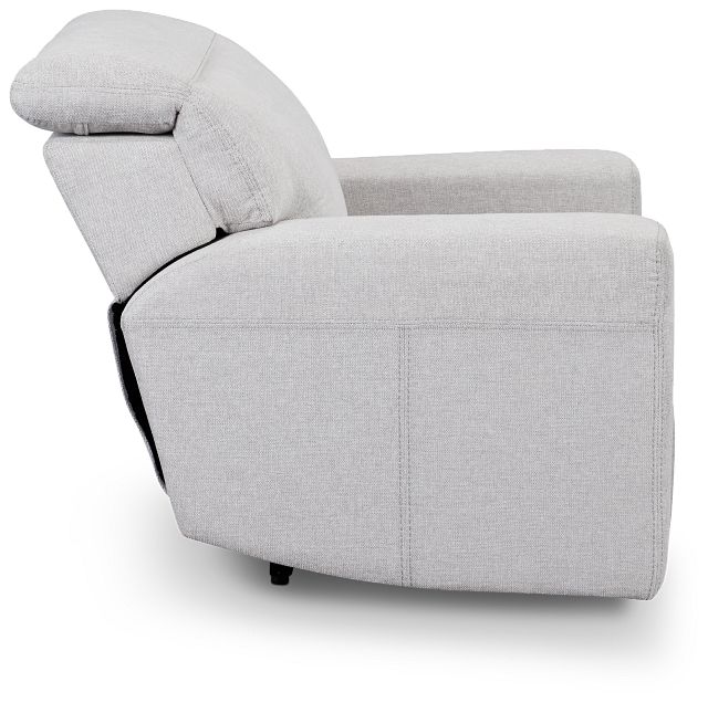 Callum Light Gray Fabric Recliner