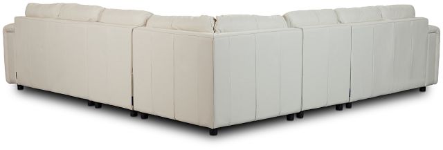 Rowan Light Beige Leather Large Two-arm Sectional