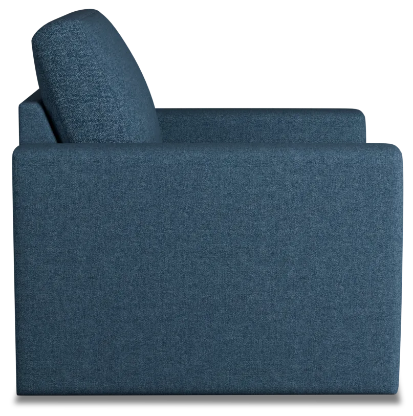 Citymod Blue Fabric Swivel Chair