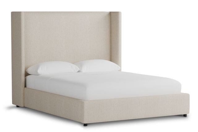 Captiva Revenue Beige 60" Upholstered Shelter Bed