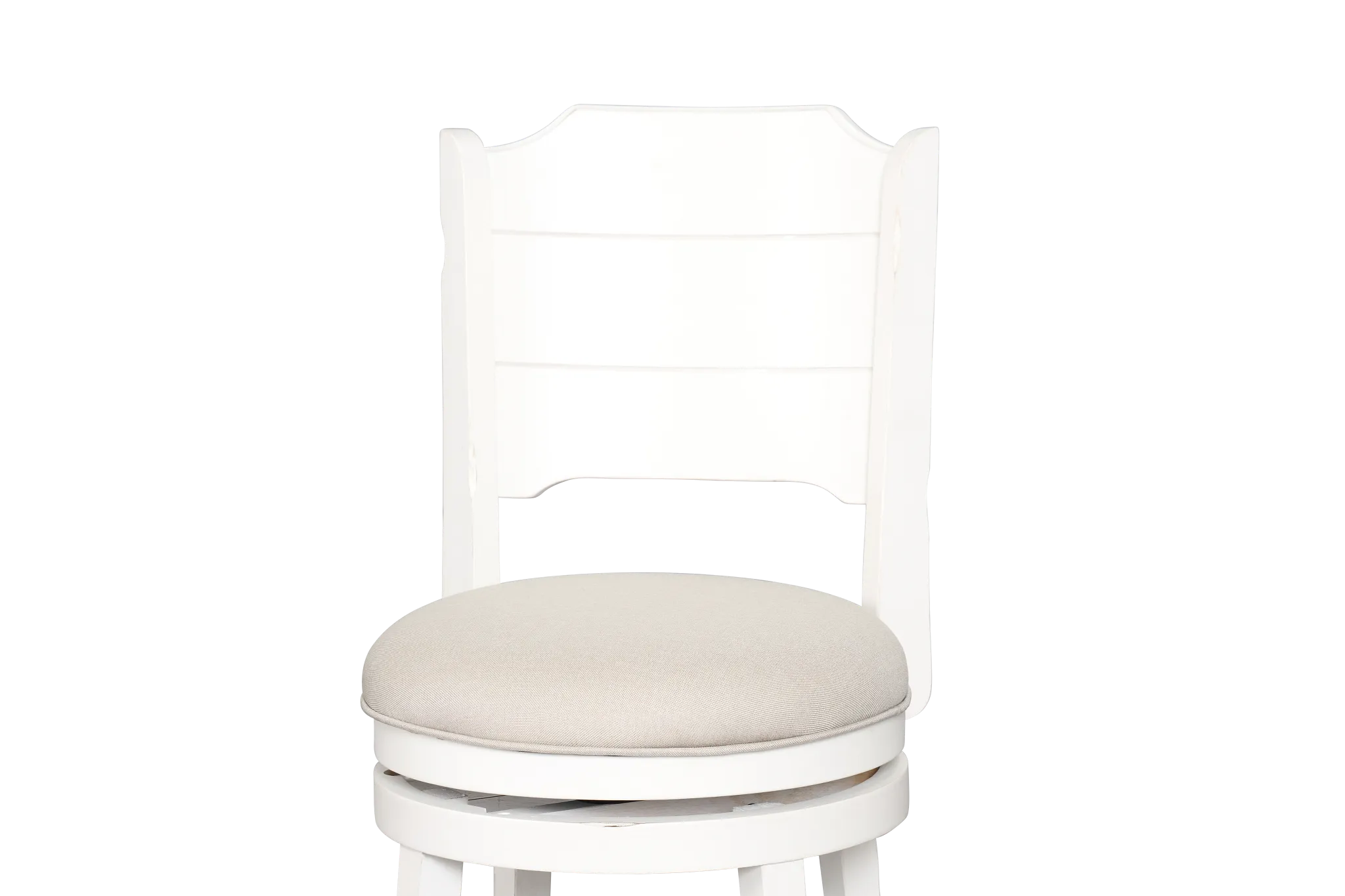 Sanibel Ivoryfabric 24" Upholstered Swivel Barstool