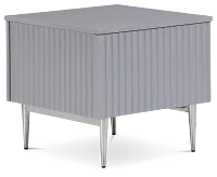 Surge Gray Rectangular End Table