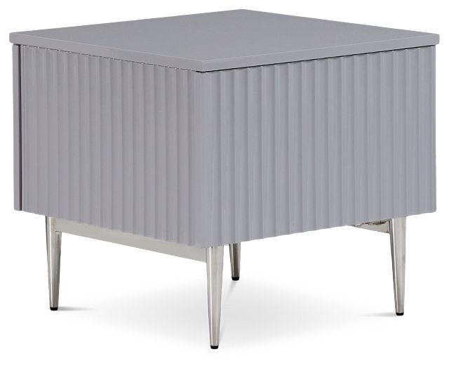 Surge Gray Rectangular End Table