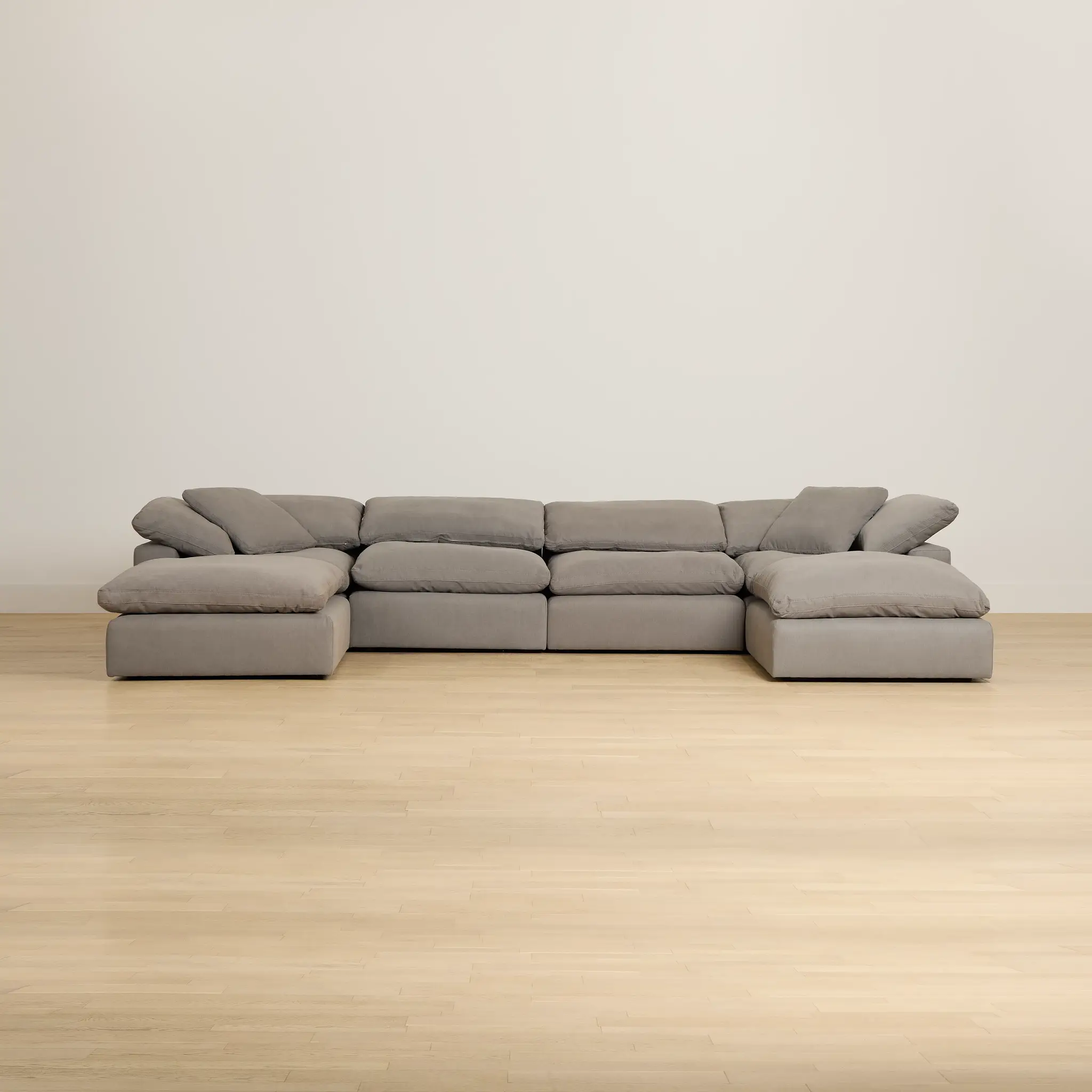 Nixon Light Gray Fabric 6 Piece Double Chaise Sectional Nixon Light Gray Fabric 6 Piece Double Chaise Sectional