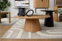 Nomad Light Tone Round Coffee Table