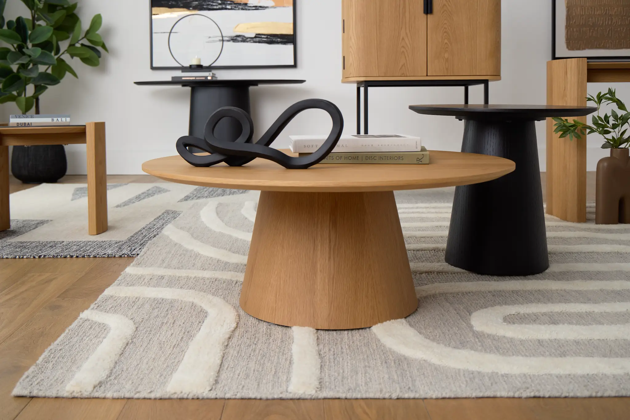 Nomad Light Tone Round Coffee Table Nomad Light Tone Round Coffee Table