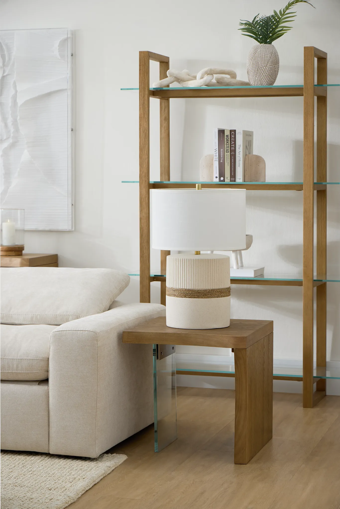 Soothe White Ceramic Table Lamp